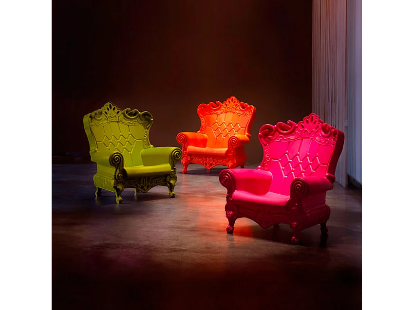 Sillón trono de diseño moderno Slide Queen Of Love - Amarillo