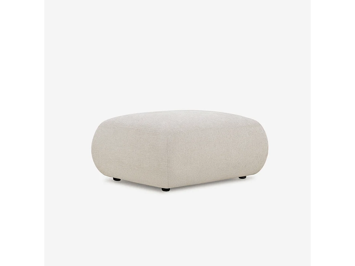 Sofá de 4 plazas modular con puf diseño por módulos moderno Yuna-4P