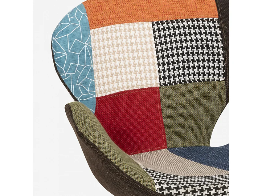 Sillón giratorio estudio de salón estilo patchwork de diseño moderno Stork - Patchwork 2