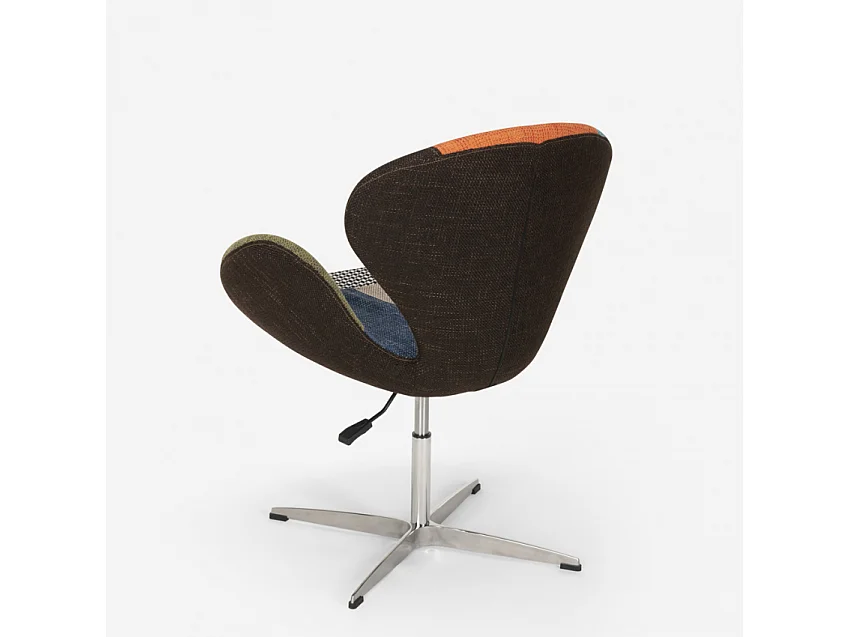 Sillón giratorio estudio de salón estilo patchwork de diseño moderno Stork - Patchwork 2