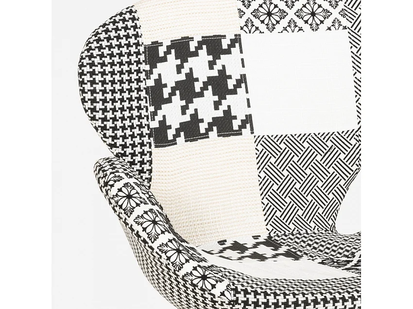 Sillón giratorio estudio de salón estilo patchwork de diseño moderno Stork - Patchwork 5