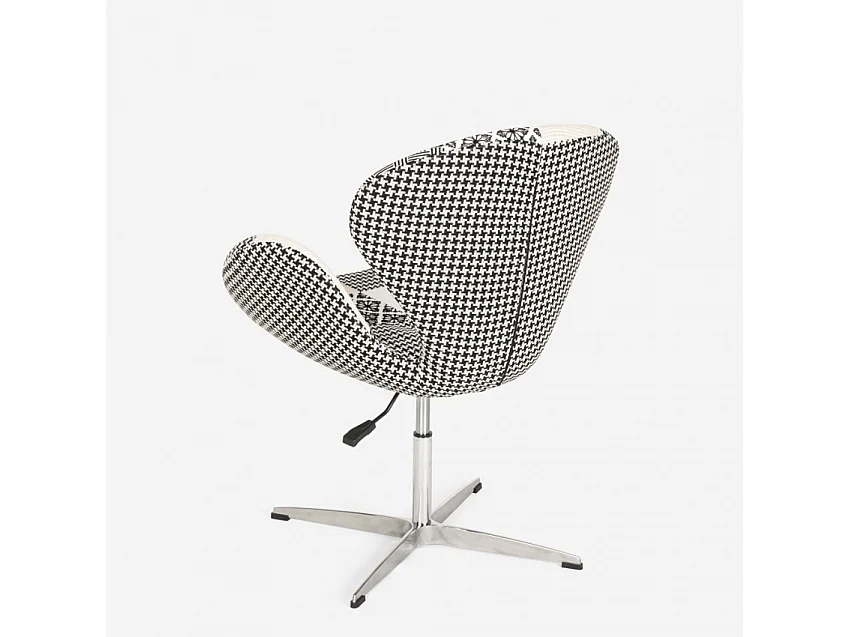 Sillón giratorio estudio de salón estilo patchwork de diseño moderno Stork - Patchwork 5