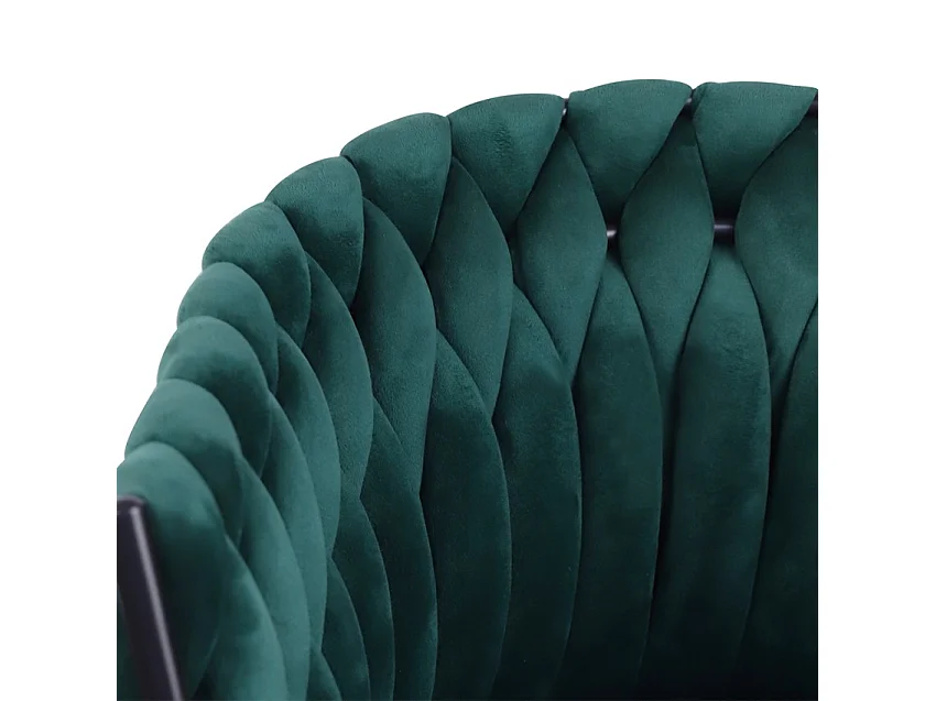 Poltrona sedia velluto design con braccioli cucina soggiorno Chantilly - Verde