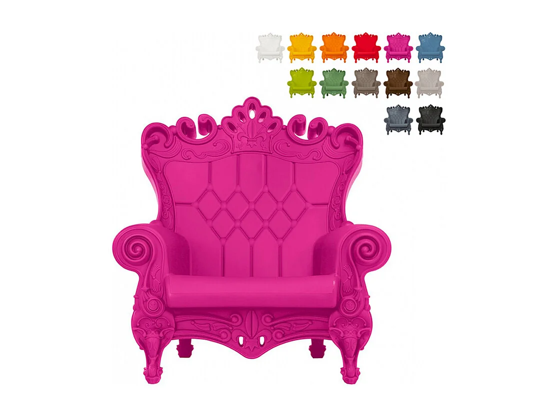 Sillón trono de diseño moderno Slide Queen Of Love - Fucsia