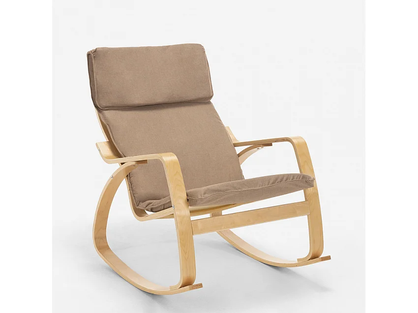 Sessel Schaukelstuhl Im Ergonomischen Skandinavischen Design Aalborg - Beige