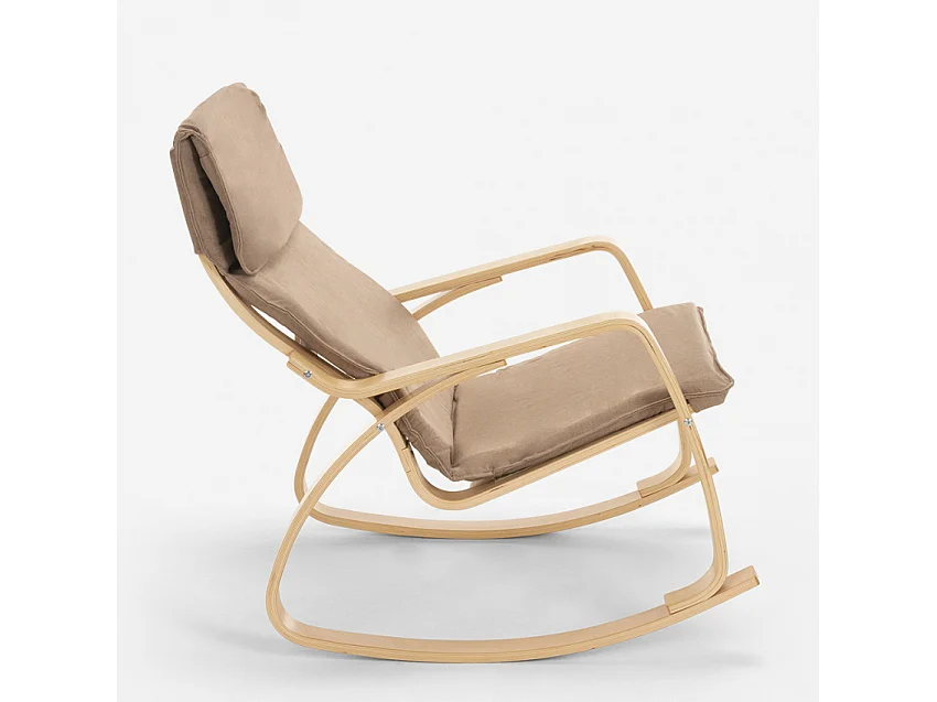 Sessel Schaukelstuhl Im Ergonomischen Skandinavischen Design Aalborg - Beige
