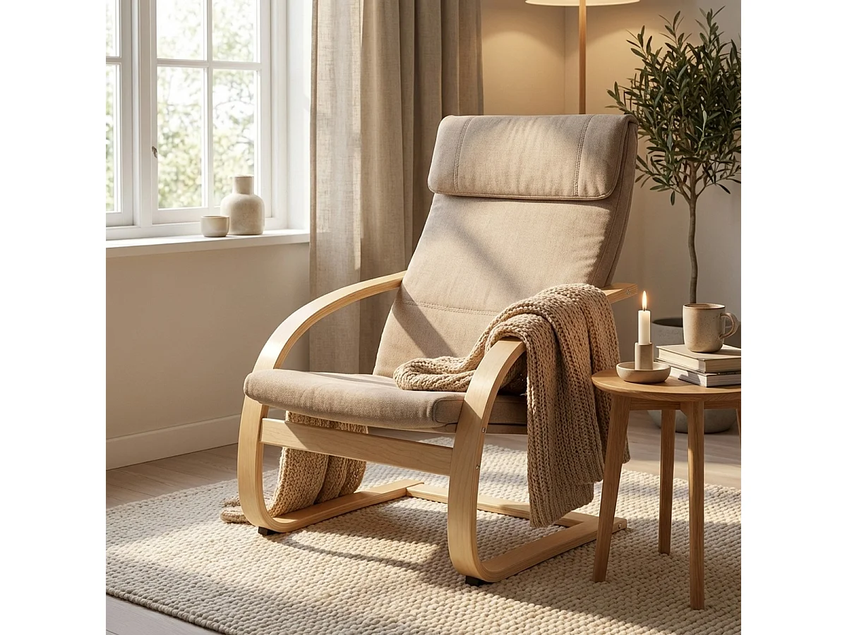 Relaxsessel Nordisches Design Ergonomischer Sessel Aarhus - Beige