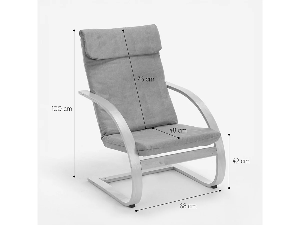 Relaxsessel Nordisches Design Ergonomischer Sessel Aarhus - Beige