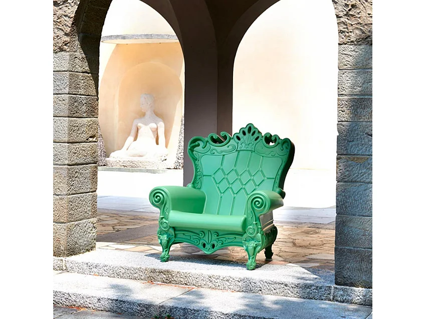 Sillón trono de diseño moderno Slide Queen Of Love - Naranja