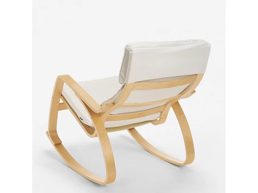 Sessel Schaukelstuhl Im Ergonomischen Skandinavischen Design Aalborg - Weiß