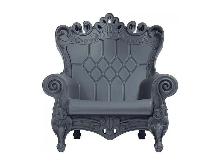 Sillón trono de diseño moderno Slide Queen Of Love - Gris Oscuro