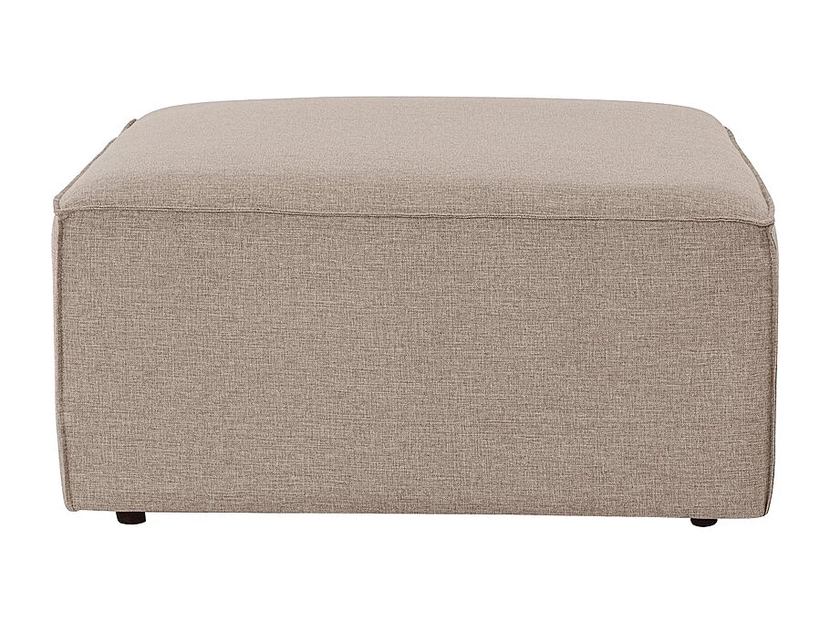 Hocker quadratisch modern aus Leinen 85x85cm Fora P - Beige