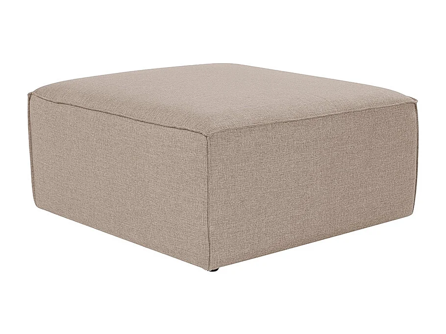 Hocker quadratisch modern aus Leinen 85x85cm Fora P - Beige