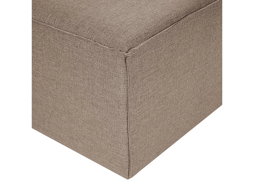 Hocker quadratisch modern aus Leinen 85x85cm Fora P - Beige