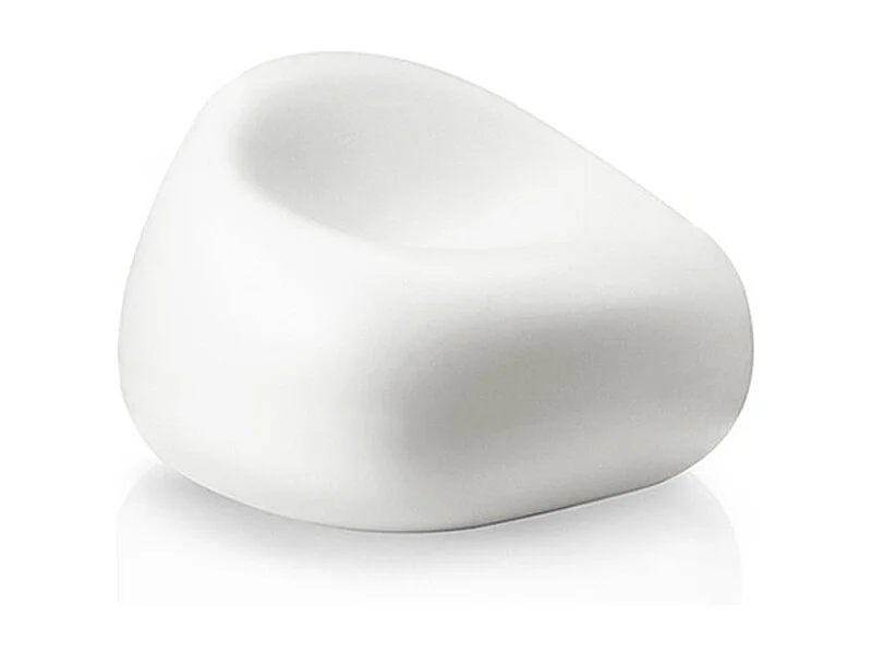 Sillón para exterior jardín terraza polietileno diseño moderno Gumball P1 - Blanco