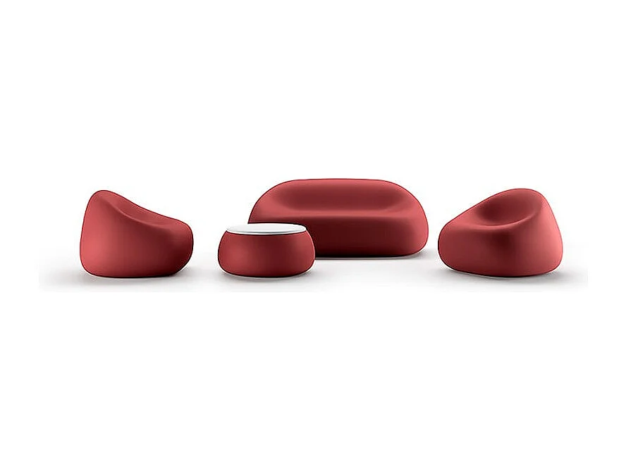 Garten- und Terrassen-Sessel aus Polyethylen im modernen Design Gumball P1 - Weiß