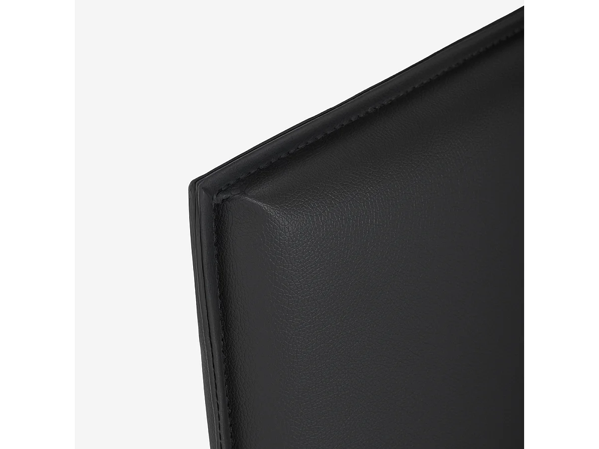 Stuhl Sessel gepolstert modern fürs Wohnzimmer und Büro aus Kunstleder Lova - Schwarz