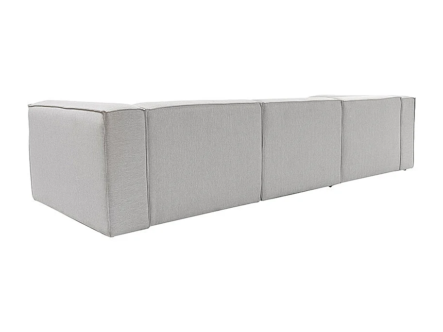 Canapé modulable 4 places moderne en lin Fora 4 - Gris