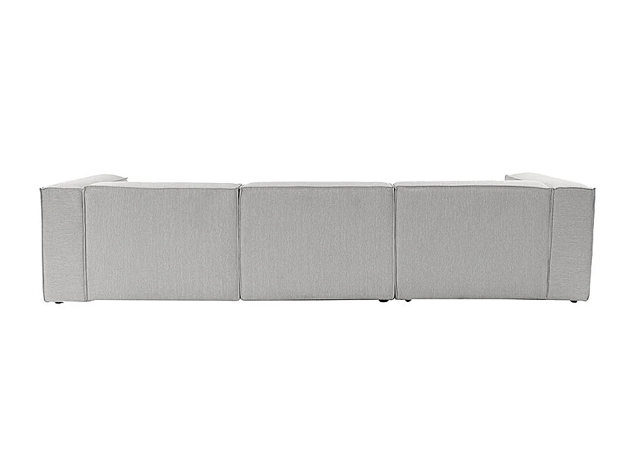 Canapé modulable 4 places moderne en lin Fora 4 - Gris