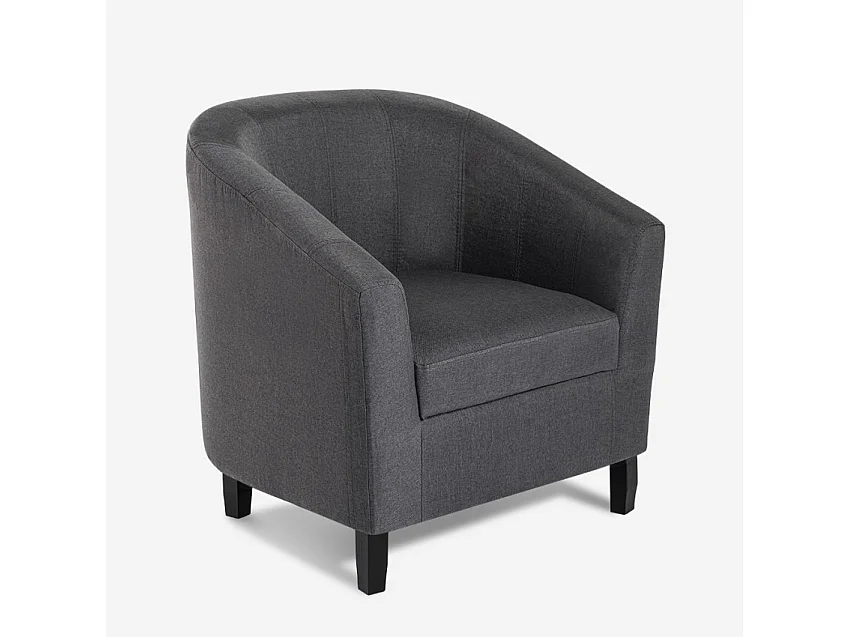 Poltrona a pozzetto da salotto design classico in tessuto Cookie Class - Grigio Scuro