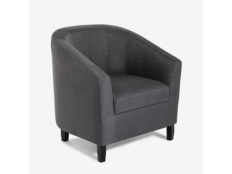 Poltrona a pozzetto da salotto design classico in tessuto Cookie Class - Grigio Scuro