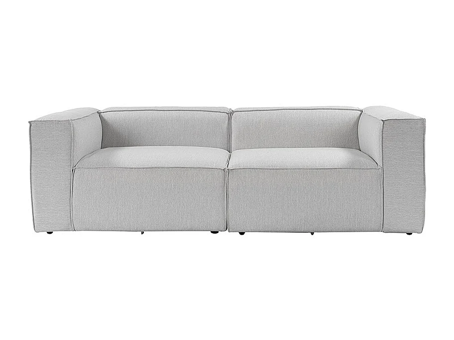Sofá modular moderno de 2 plazas en lino Fora 2 - Gris