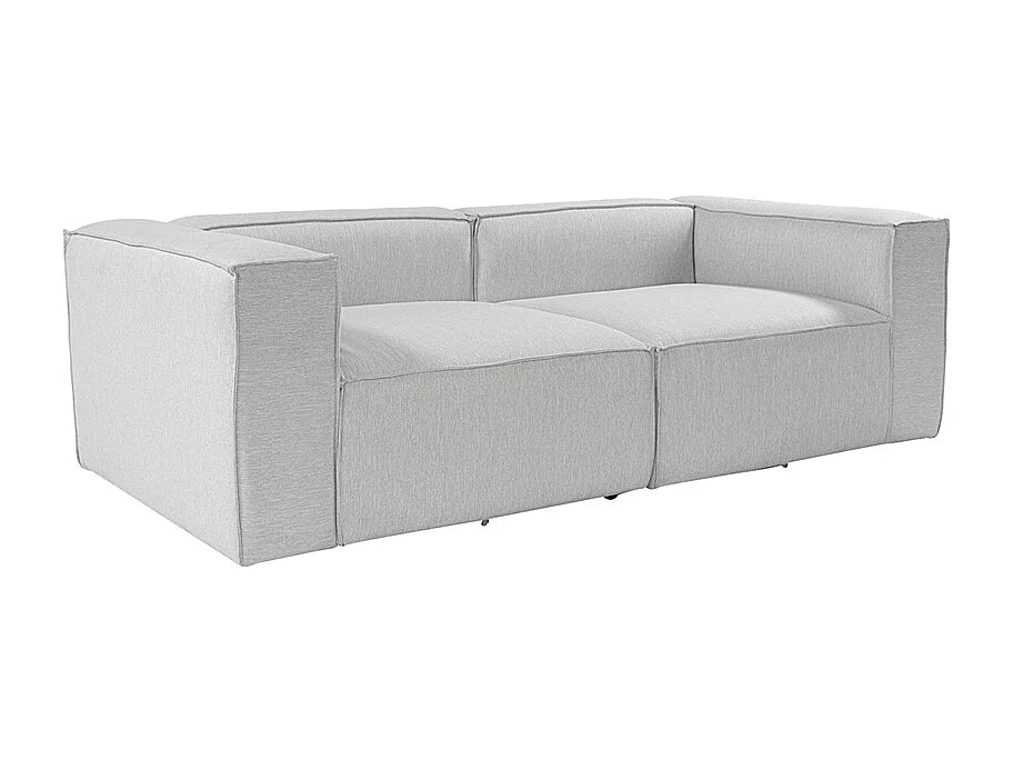 Sofa 2-Sitzer modern modular aus Leinen Fora 2 - Grau