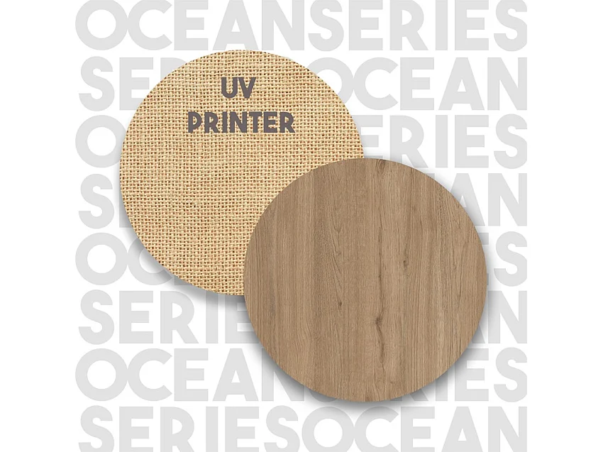 Mesa de centro 90x60 cm de madera con compartimento y puerta abatible efecto ratán Micheau