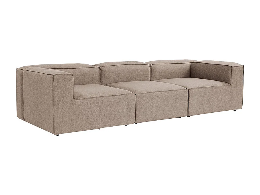 Sofá modular moderno de 4 plazas en lino Fora 4 - Beige