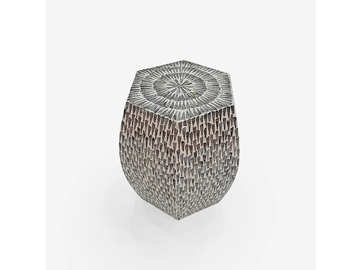 Tisch sechseckig, modernes Design mit Perlmutt-Intarsien Tari