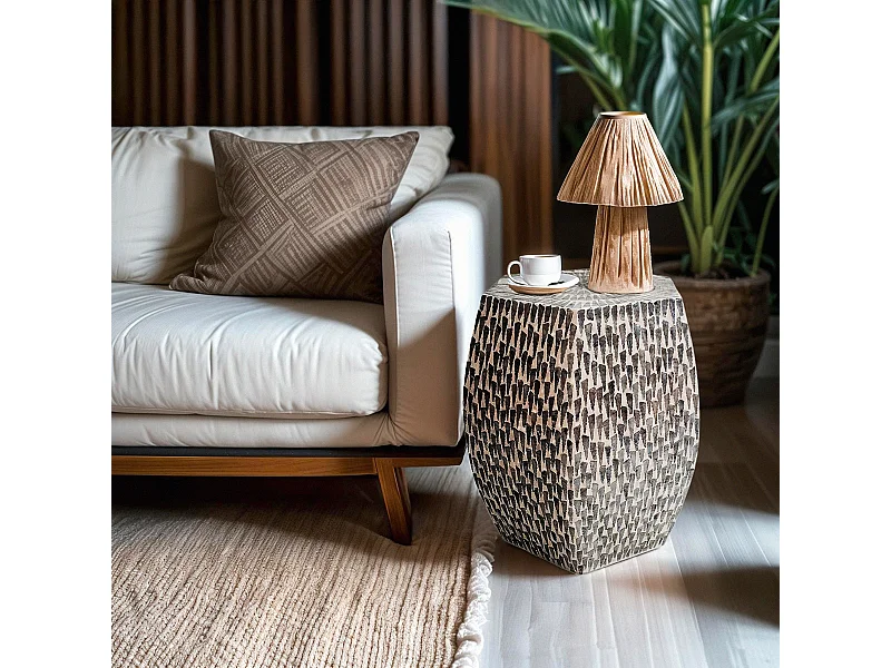 Tavolo esagonale moderno di design con intarsi in madreperla Tari