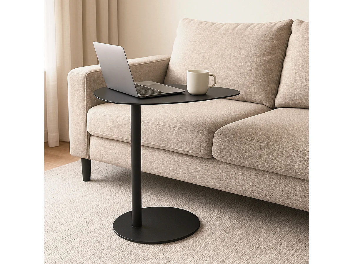Tavolino basso nero da caffè salotto design moderno contemporaneo Javel