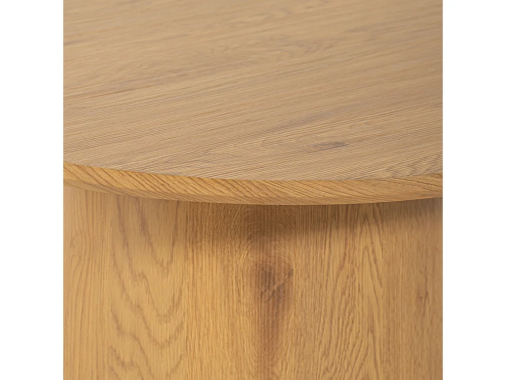 Mesa centro redonda de madera de 80cm para salón o sala de estar Nauru