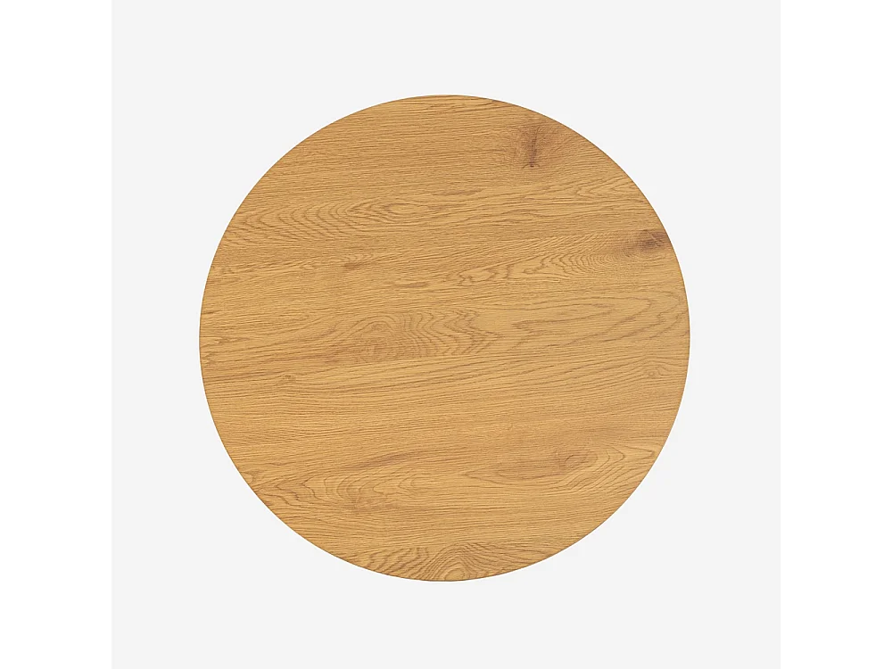 Mesa centro redonda de madera de 80cm para salón o sala de estar Nauru