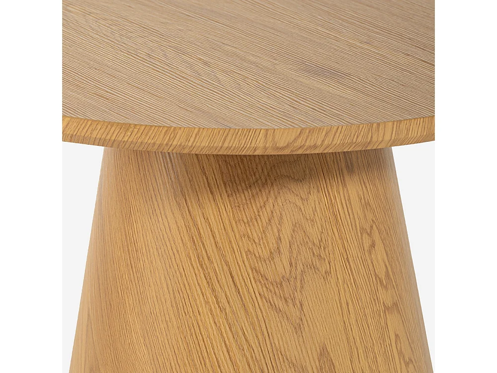 Mesa centro redonda de madera de 60cm para salón Falkland