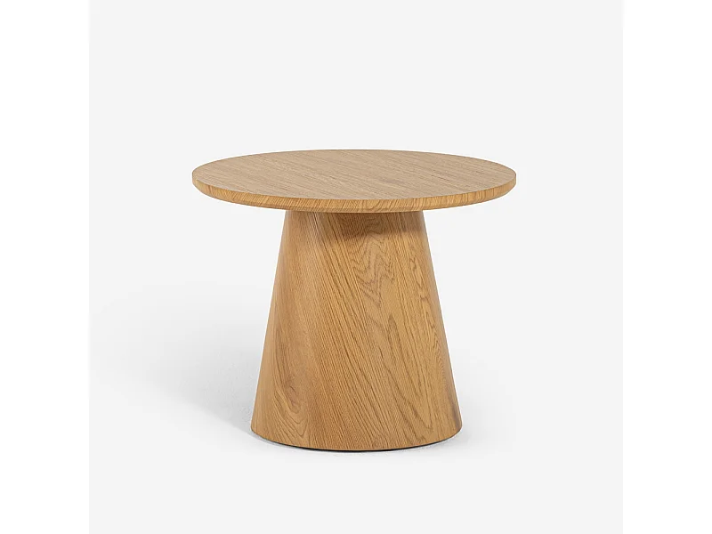 Mesa centro redonda de madera de 60cm para salón Falkland