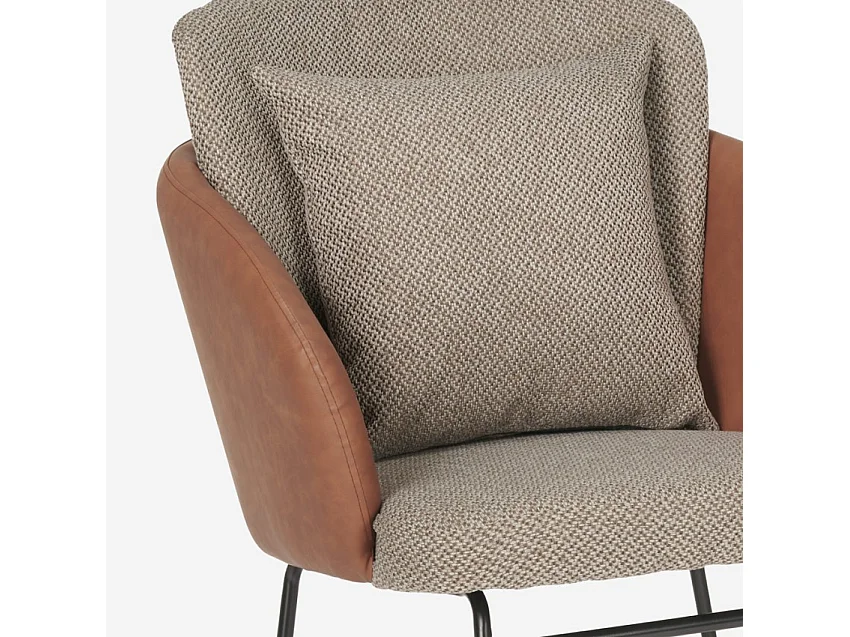 Fauteuil à bascule moderne fauteuil en bois coussin de salon Supoles