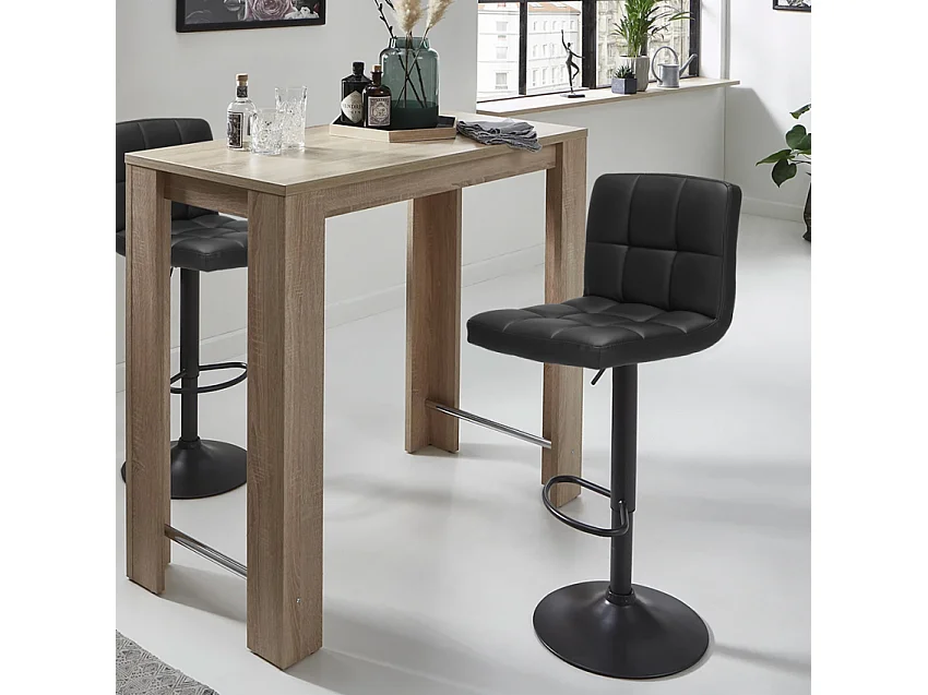 Atlanta Black Edition moderner Design-Barhocker drehbar