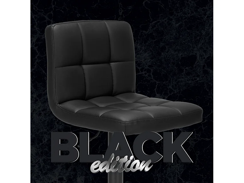 Atlanta Black Edition moderner Design-Barhocker drehbar
