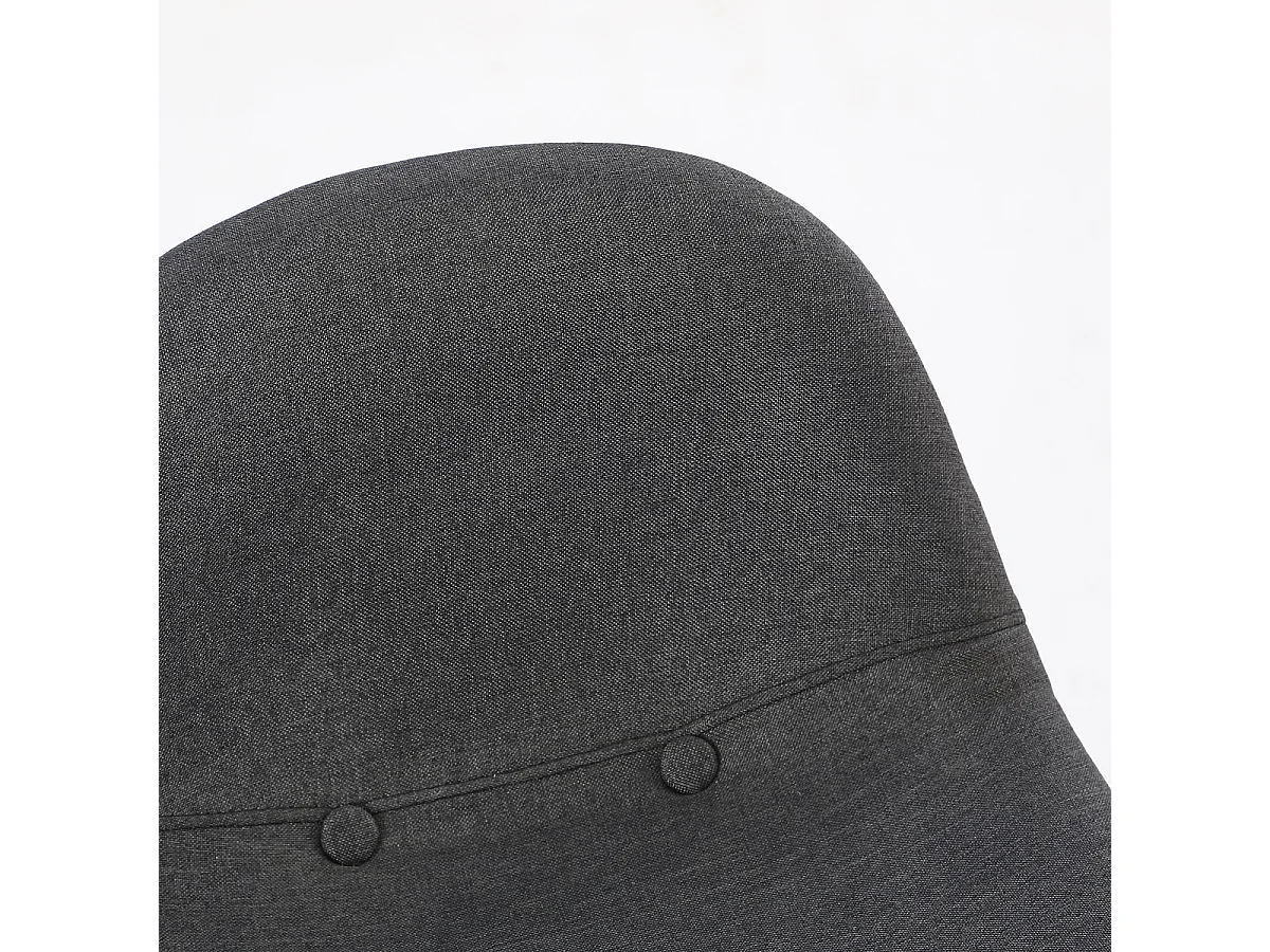 Nordischer Barhocker aus Stoff mit Rückenlehne Shona für Küche - Dunkel Grau