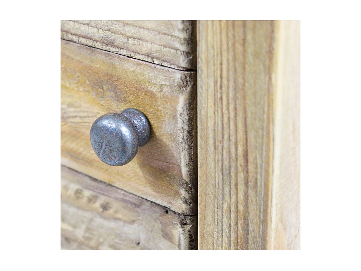 Mesita de noche de madera con puerta y cajón Farran