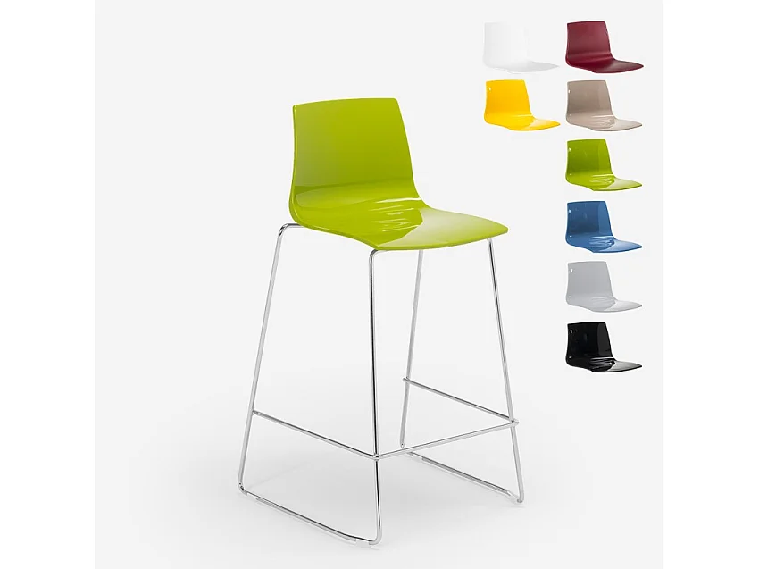 Grand Soleil Design Hocker Bar Küche 64 cm Design Mini Imola - Grün Anis