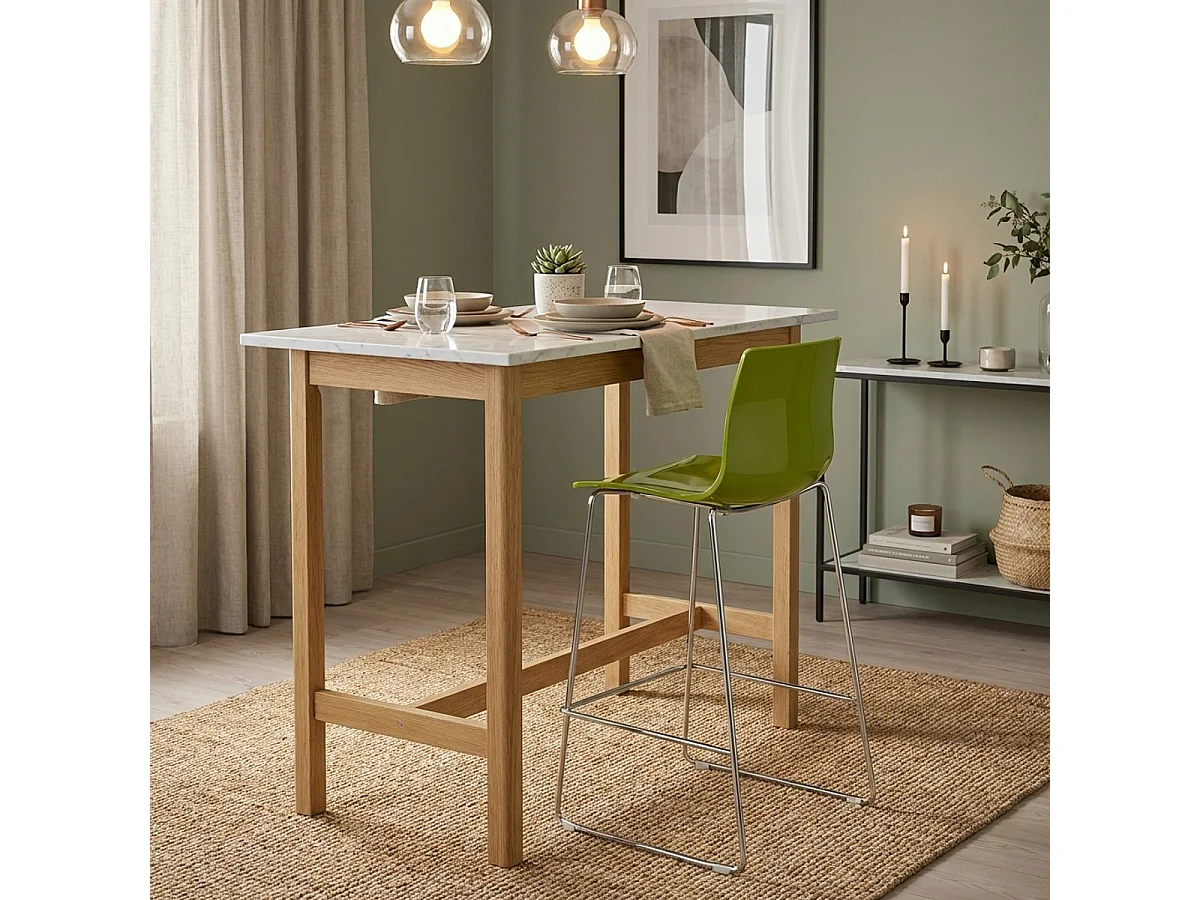 Grand Soleil tabouret design moderne de bar et cuisine 64 cm Mini Imola - Anis vert