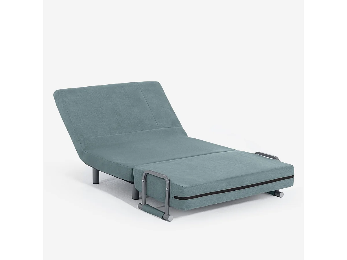 Sillón cama de tela plegable compacto Deborah Twin Class - Azul