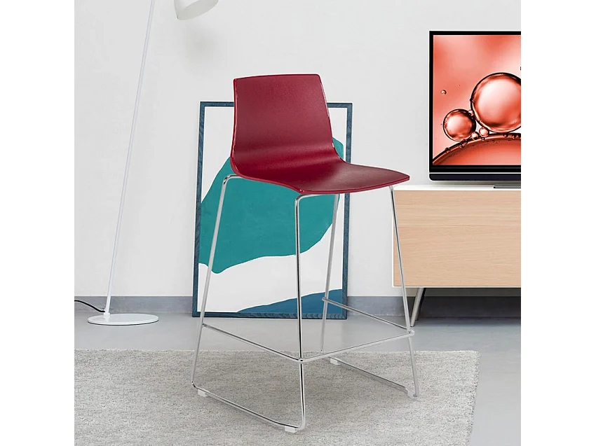 Grand Soleil Design Hocker Bar Küche 64 cm Design Mini Imola - Bordeaux