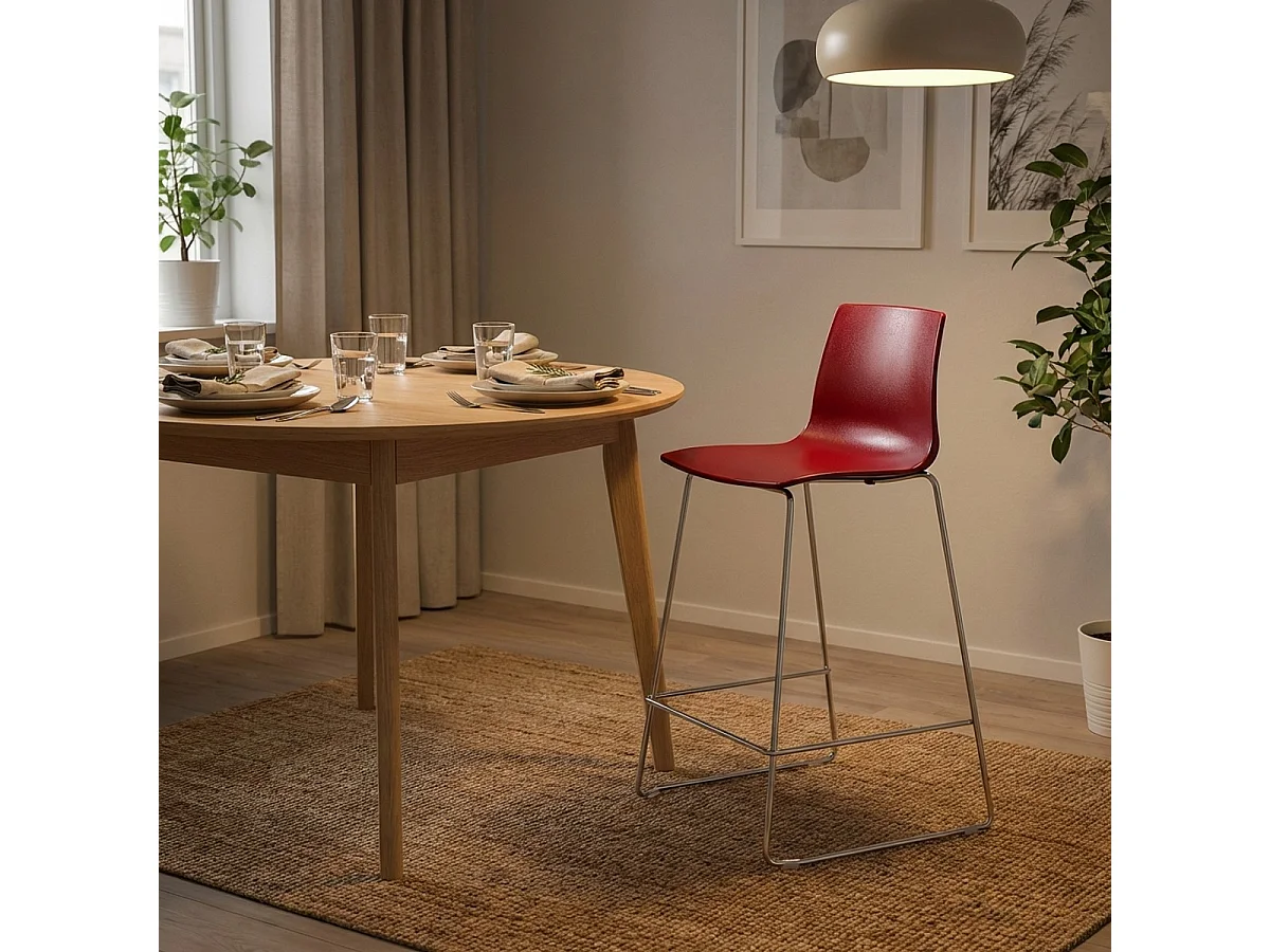 Grand Soleil tabouret design moderne de bar et cuisine 64 cm Mini Imola - Bordeaux