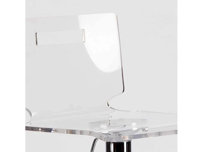 San José Design Moderner Bar- und Küchenhocker aus verchromtem Stahl - Transparent