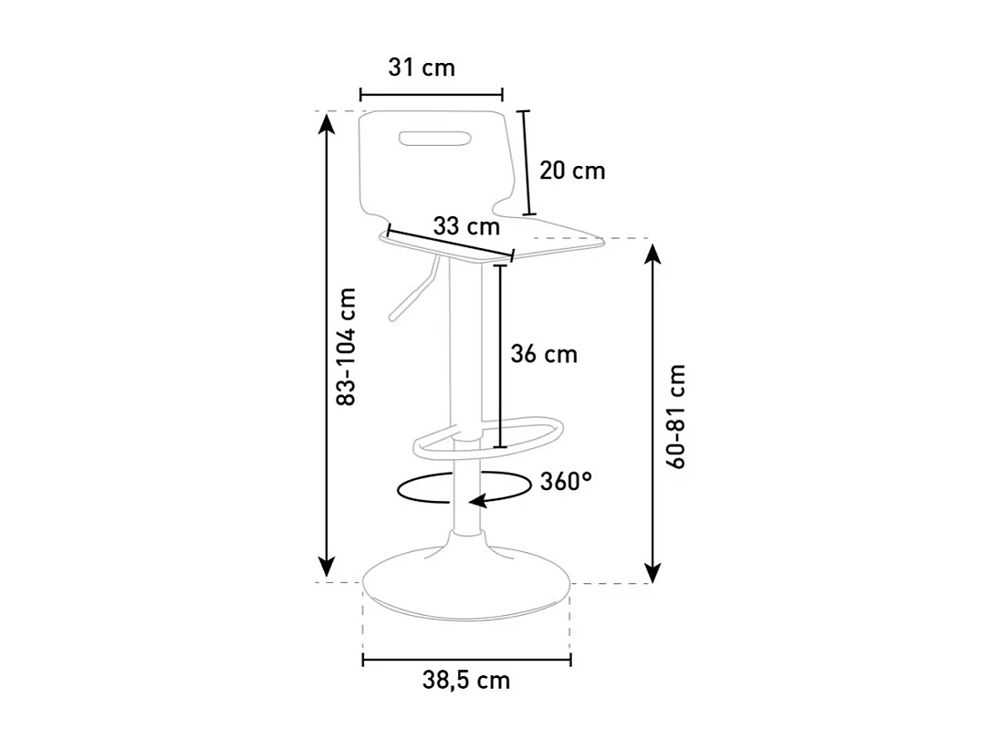 San José Design Moderner Bar- und Küchenhocker aus verchromtem Stahl - Transparent