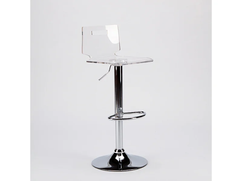 Sgabello per bar e cucina acciaio cromato San José Design Moderno - Trasparente