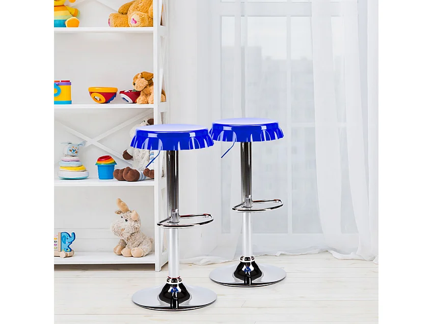 Hocker in Form eines Flaschenverschlusses Bar- und Küchendesign Dallas - Blau